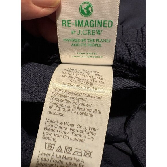 J CREW Jamie Pant Navy Blue Classic Preppy Work Business Minimalist Size 12P - Picture 9 of 9